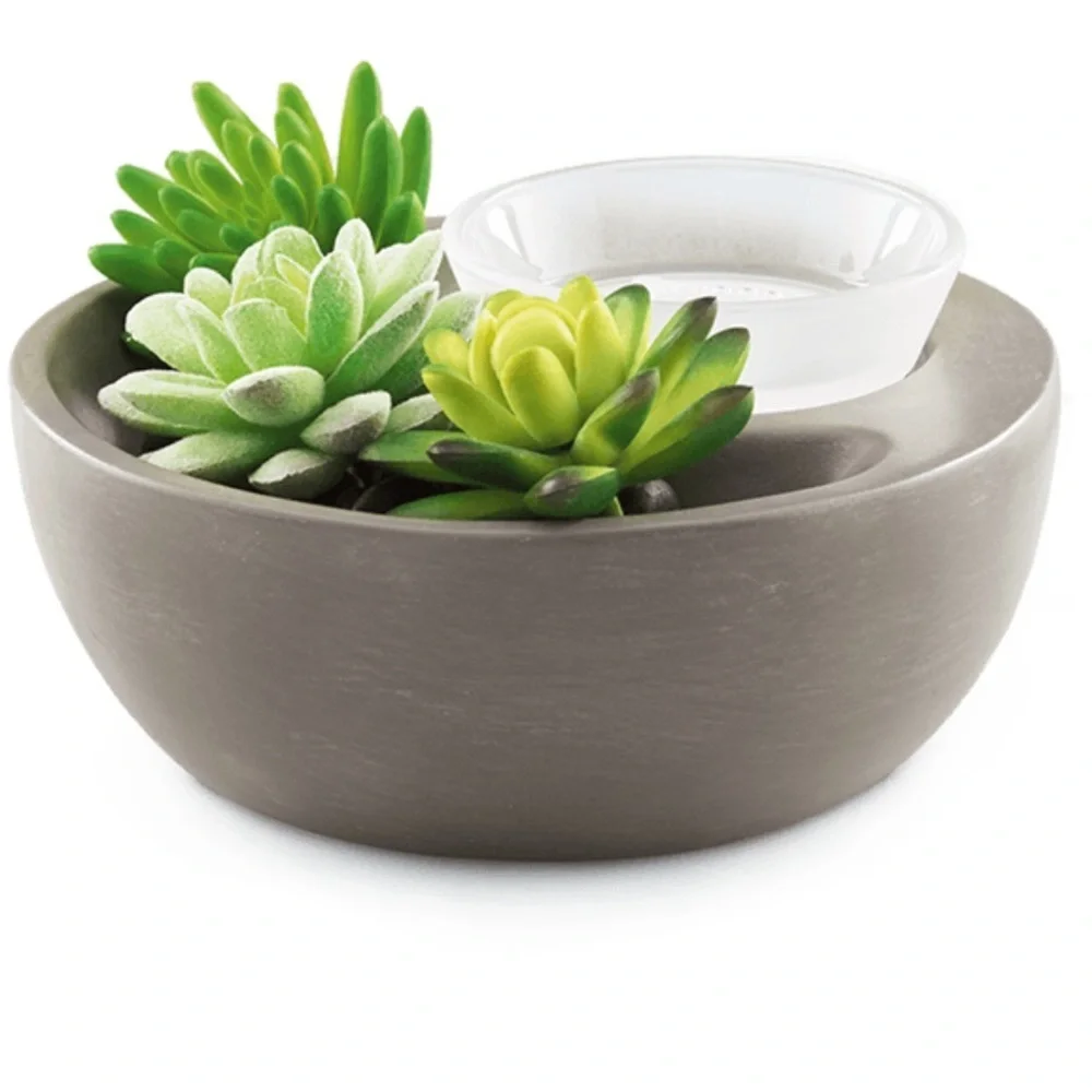 Scentsy Little Garden Warmer with Faux Succulent Accents